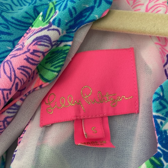 Lilly Pulitzer tabby shift dress floral print scalloped size small - Picture 4 of 5